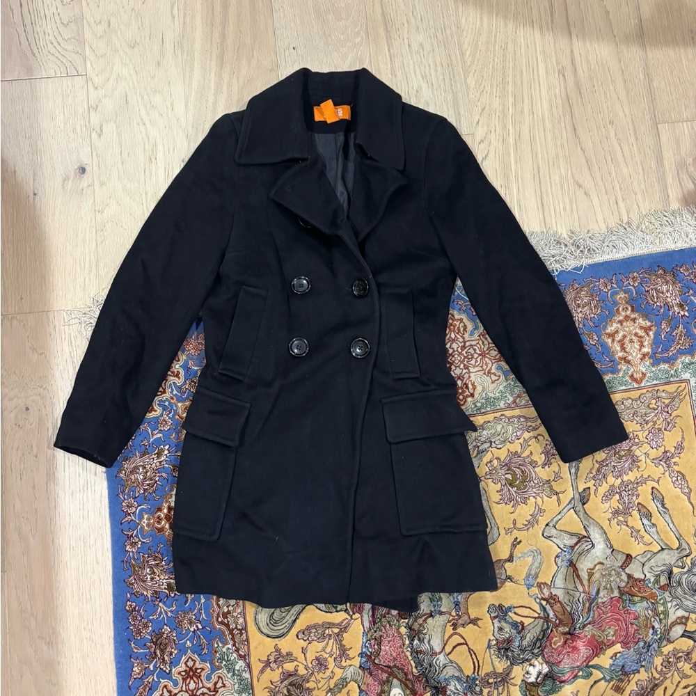 KORS MICHAEL KORS Women's Black Double-Breasted Coat